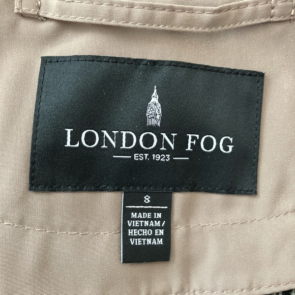 London Fog Trench Coat size 8 - Picture 12 of 15